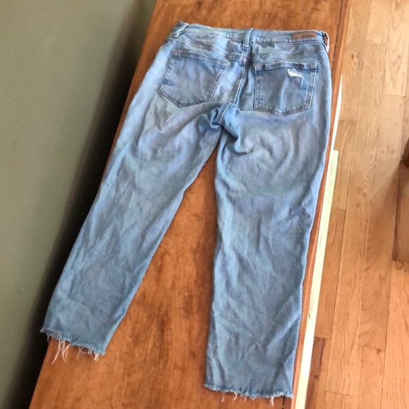 Ripped ankle straight jeans in light wash - Picture 2 of 3